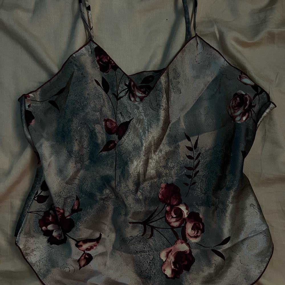 Floral Satin Camisole Top